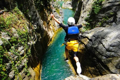 Feel the rush in matacanes canyon near monterrey—canyoning, water jumps, caves, and rappelling with pickup and gear included. small groups, expert guides.
