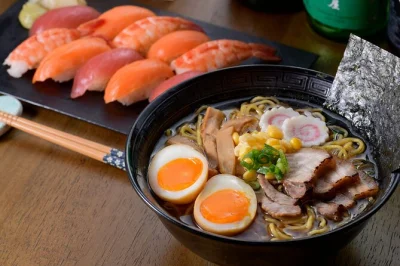 Feel the rhythm of tokyo in a hands-on ramen & sushi cooking class, taste sake pairings, and learn from local chefs. includes all ingredients and english guide.