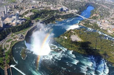 Feel the rush flying over niagara falls, niagara-on-the-lake, and wine country on a 20-minute helicopter tour with local pilot commentary. includes easy airport check-in.