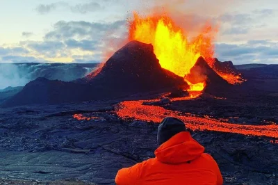 Feel the raw power of iceland’s fagradalsfjall volcano on a guided hike, explore steaming craters, visit grindavík & seltún, with pickup options available.