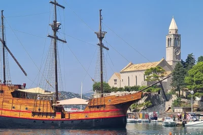 Step aboard a replica pirate ship from dubrovnik for a day trip to the elaphiti islands with wine tasting, sandy beaches, and local flavors. includes pickup.