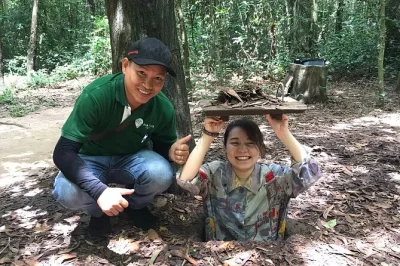 Step inside the cu chi tunnels near ho chi minh city, crawl through real war-era passages, and taste tapioca with tea. includes pickup and english guide.