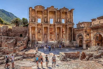 Step into ancient ephesus, explore the temple of artemis and house of virgin mary, enjoy a local lunch—includes hotel pickup from kusadasi or selcuk.