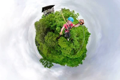 Feel the rush on a 14-line zipline canopy tour over the minnesota river valley with pro guides, safety gear, and epic treetop views. includes orientation and all equipment.