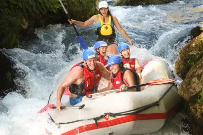 Feel the thrill of rafting the cetina river, try cliff jumping, swim in a cave and enjoy wild canyon scenery. includes shuttle from omiš and all safety gear.