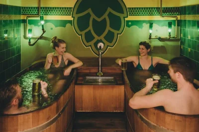 Soak in budapest’s beerspa with unlimited draft beer, then wander széchenyi baths’ thermal pools at your own pace. includes private changing cabin & fast entry.