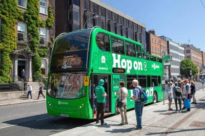 Find your own rhythm in dublin with a hop-on hop-off bus ticket, live guide, and entry to the quirky little museum. includes 25 stops and free kids ticket.