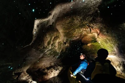 Set out from rotorua for a glow worm kayak tour at dusk, paddle quiet lakes, enter hidden caves, and stargaze with a small group—pickup & gear included.