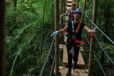Tirolinas en Cape Tribulation: 9 líneas sobre el dosel del bosque