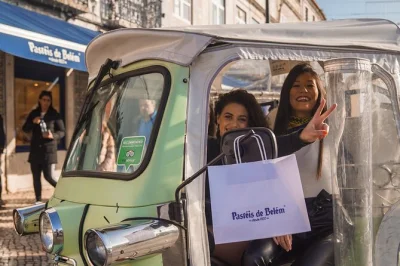 Feel lisbon’s neighborhoods by tuk tuk, swap stories with a local guide, and choose your own route. includes pickup and drop-off for up to 6 people.