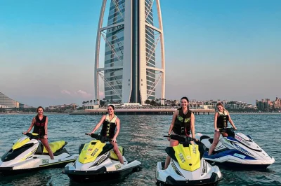 Feel the rush on a dubai jet ski tour to burj al arab, guided by locals with photos included. enjoy bottled water and easy booking with flexible options.