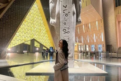 Feel the desert air at the giza pyramids, meet the sphinx up close, wander the new grand egyptian museum, and shop khan el-khalili bazaar with private guide and pickup.