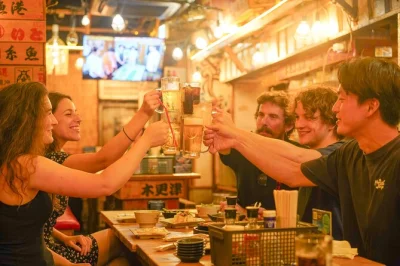 Start your night in tokyo’s shinjuku with a local guide, hopping izakayas and golden gai bars. includes all-you-can-drink, dinner, and small group fun.