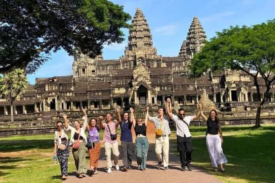 Feel the ancient stones of angkor wat, wander ta prohm’s tangled roots, enjoy a lakeside khmer lunch, and watch sunset from phnom bakheng. includes pickup.