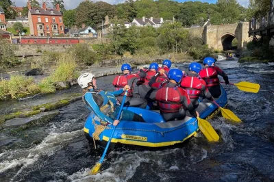 Feel the rush of rafting the river dee in llangollen, guided by locals. all equipment, instruction, and transport included for a wild north wales adventure.