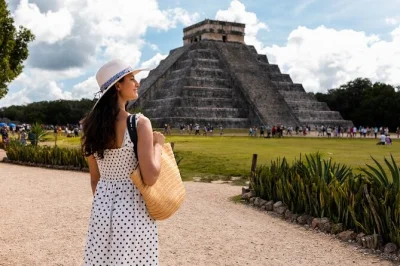 Step into chichen itza before the crowds, swim in a sacred cenote, sample tequila, and stroll valladolid’s colorful streets. includes pickup & buffet lunch.