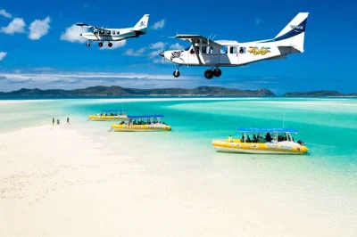 Whitsundays, heart reef und whitehaven beach: rundflug mit fensterplatz, schnorcheln im korallengarten, mittagessen am strand und geführte wanderung inklusive.