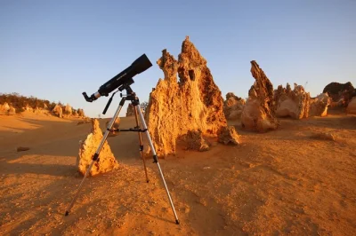 Feel the magic of the pinnacles at dusk, share a picnic dinner under the stars, and gaze through a telescope with local stories—all with pickup from perth.
