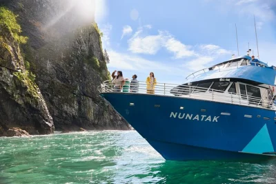 Explorez les fjords sauvages de kenai depuis seward, observez glaciers, baleines et macareux, avec déjeuner et guide nature inclus.