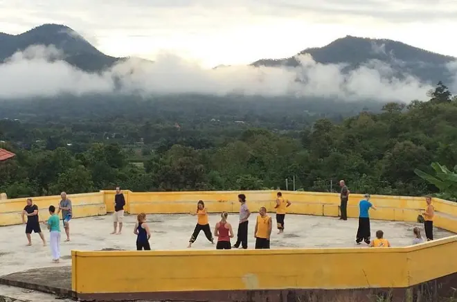 Shaolin Kung Fu Training am Nachmittag in Nordthailand