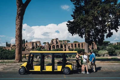 Explore roma de carrinho elétrico, visite as catacumbas, caminhe pela via Ápia, veja o circo máximo e a antiga pirâmide. guia, entrada e água inclusos.