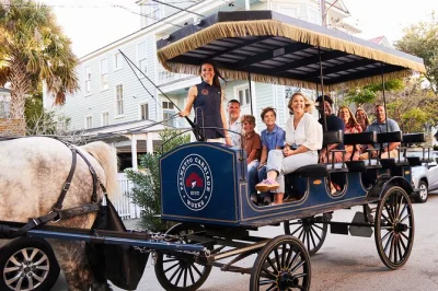 Feel the rhythm of charleston’s old streets on a horse-drawn carriage tour with a local guide, passing st. philip’s church & charleston city market. includes flexible departures.