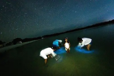Biolumineszenz-Tour auf Holbox mit Nachthimmel und Plankton