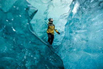 Step onto vatnajökull’s blue ice, explore natural ice caves, and hike with a local glacier guide. small group tour with 4x4 transfer and all gear included.