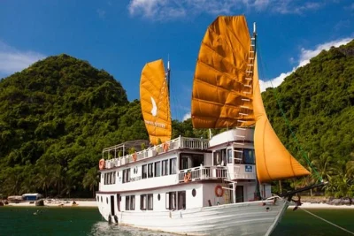 Wake up on halong bay’s calm waters, kayak beneath limestone arches, and try your hand at squid fishing. includes meals, hotel pickup, and a local guide.