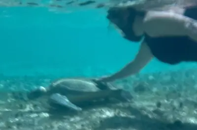 Snorkeling on Grand Bahama Island with sea scooter