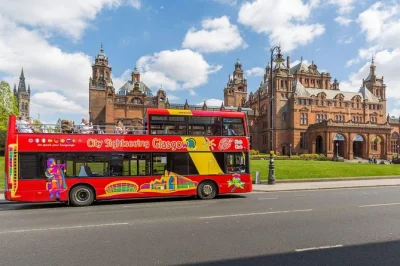 See glasgow’s icons from an open-top bus with live guide, flexible hop-on hop-off tickets, and electric buses on the yellow route. book for 1 or 2 days.