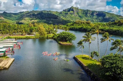 Start early on kauai’s wailua river with a local guide, paddle to uluwehi falls, hike rainforest trails, and enjoy snacks. includes kayak gear and dry bags.
