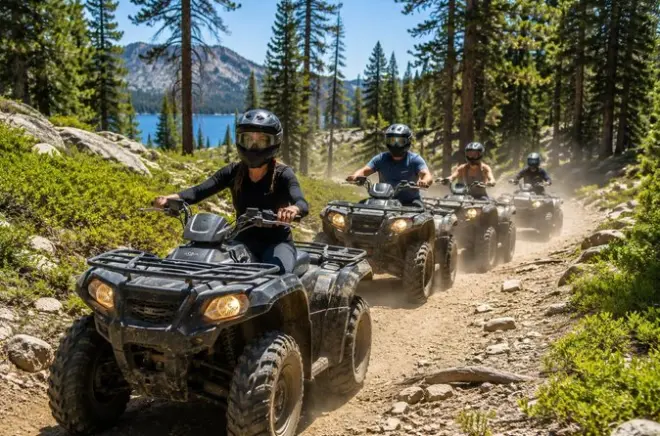 Quad à Lake Tahoe : Découverte guidée d’un lac alpin secret