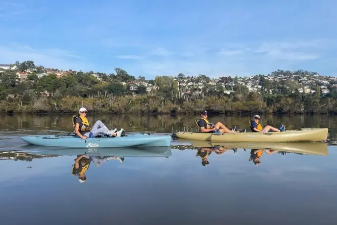 Kayak sul fiume Tamar a Launceston: Kayak Hobie a pedalata