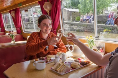 Float along skipton’s historic canal on a two-hour afternoon tea cruise. enjoy sandwiches, scones, desserts, and drinks served onboard with local stories.