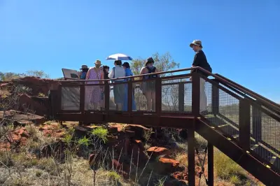 Red Centre journey : Gravures rupestres aborigènes