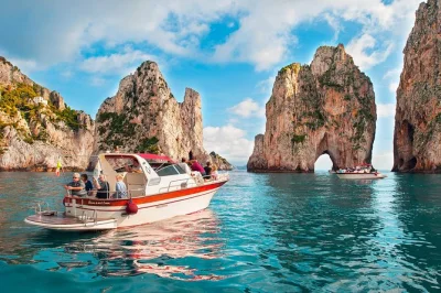 Wake up to sorrento’s coast, cruise to capri by small boat, swim under the faraglioni, and wander four hours on the island. includes pickup and snacks.