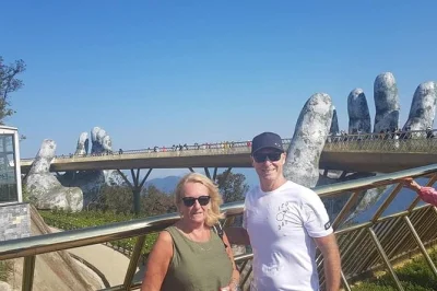 Buchen sie einen privaten landausflug zu den ba na hills und der golden bridge ab tien sa oder chan may hafen. inklusive seilbahn, buffet-mittagessen und rückkehr vor abfahrt des kreuzfahrtschiffs.