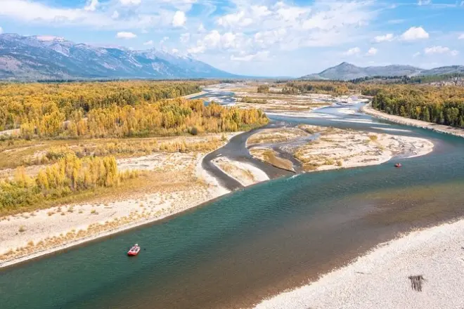 Río Snake con fauna y vistas panorámicas de los Tetons