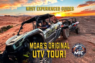Feel the grit of moab’s hell’s revenge trail, drive your own utv, spot real dinosaur tracks, and laugh with locals—includes helmet, goggles, and water bottle.