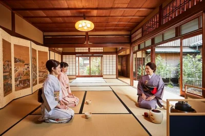 Slip into a kimono & join a kyoto tea ceremony led by a local tea master in a traditional townhouse. includes matcha, wagashi, & simple hairstyling.