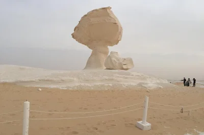 Explorez l’oasis de bahariya, le désert noir et le désert blanc d’Égypte lors d’une visite guidée de 2 jours au départ du caire. comprend camping, repas et paysages désertiques uniques.