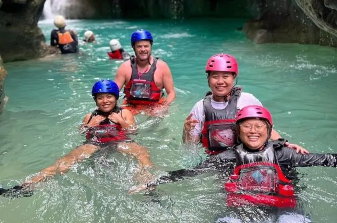 Oslob whale shark swim and canyoneering adventure