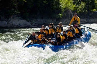 Feel the splash on jackson hole’s wildest rapids, paddle with a local guide, and laugh your way through class iii waves. includes all gear and river pickup.