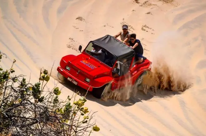 Buggy riding along the North Coast: Genipabu dunes to lagoons