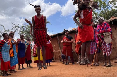 Step inside maasai life near nairobi—join women weaving, try spear throwing, taste local food, and explore the bisil cattle market. includes pickup and lunch.