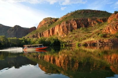 Feel the wild pulse of kununurra on a fast-boat ord river cruise, spot birdlife, enjoy a riverside buffet lunch, and visit argyle downs homestead. includes hotel pickup.