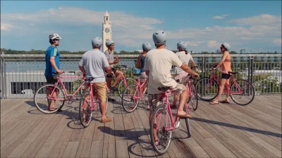 Feel montreal’s creative pulse on a pink bike tour—ride past murals, plateau alleys, river views & festival spots. includes lunch picnic & local guide.