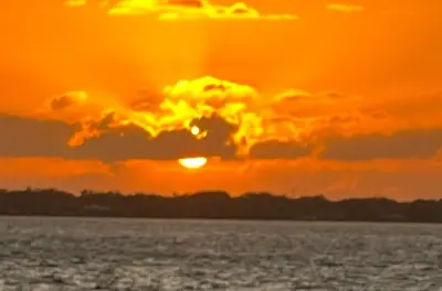 Sonnenuntergang in Daytona Beach mit Delfinen und Küstenblicken