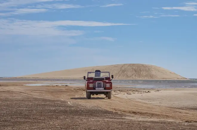 Safari en el desierto de Dakhla: Land Rover y sandboard